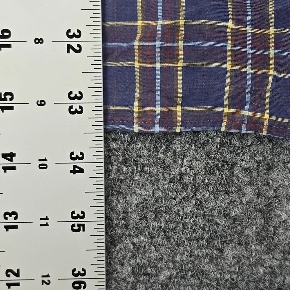 Vintage Façonnable Button-Down Shirt XL Plaid Made in‎ Malaysia 100% Cotton - Picture 8 of 9